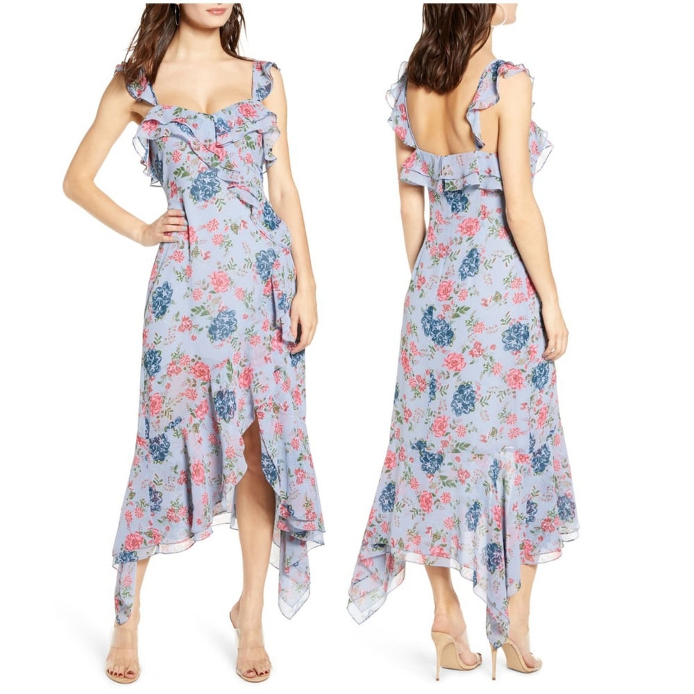 NWT Ruffle Midi Dress - Picture 2 of 7